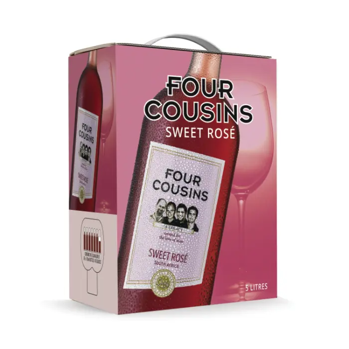 Picture of FOUR COUSINS NATURAL SWEET ROSE 5000ML x 4