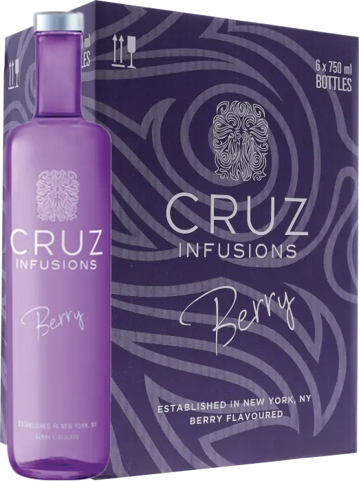 CRUZ FLAVOURS VODKA BERRYLICIOUS 750ML x 6 - Ultra Liquors