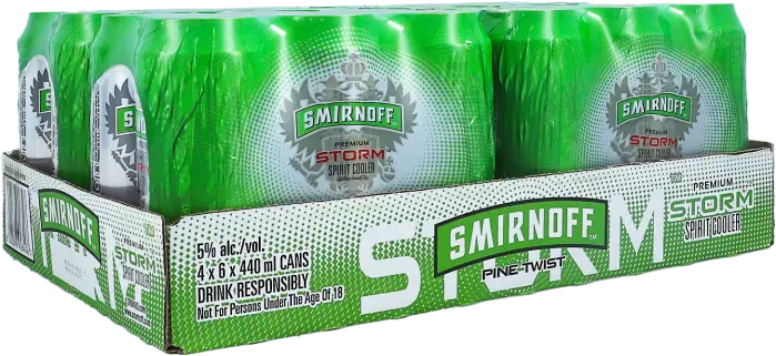 Ultra LiquorsSMIRNOFF STORM CAN PINE TWIST 440ML x 24