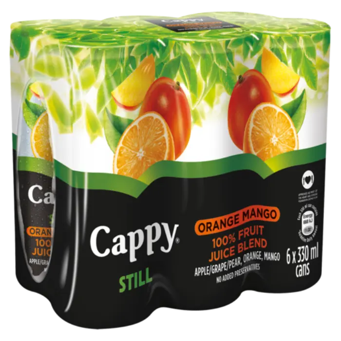 Picture of CAPPY FLAVOURS ORANGE  MANGO 330ML x 6