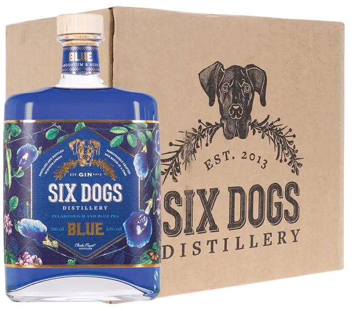 Picture of SIX DOGS BLUE GIN 750ML x 6