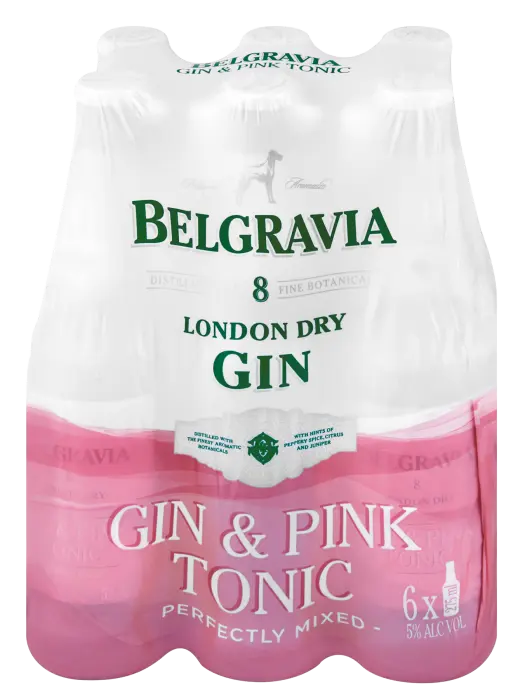 Picture of BELGRAVIA FLAVOURS  GIN+PINK TONIC 275ML x 6