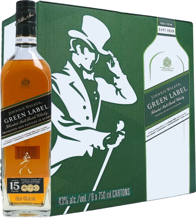 Picture of JOHNNIE WALKER GREEN LABEL 750ML x 6