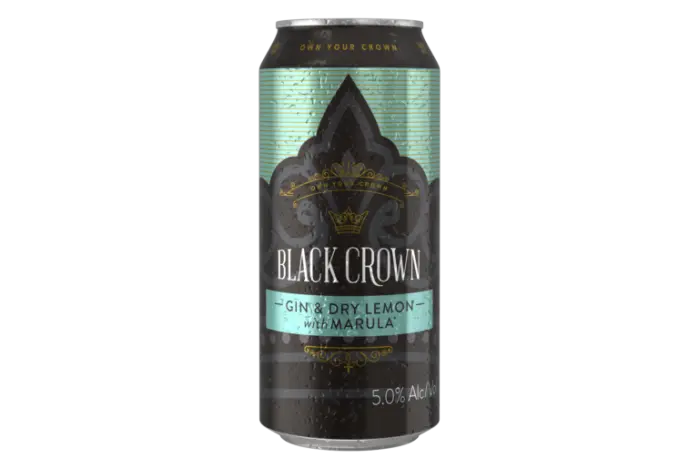 Picture of BLACK CROWN GIN & DRY LEMON-MARULA 440ML