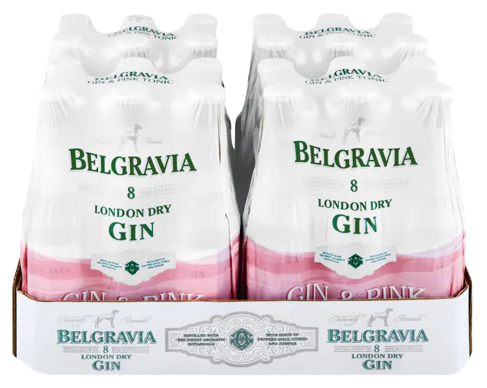 Picture of BELGRAVIA FLAVOURS  GIN+PINK TONIC 275ML x 24