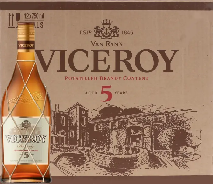 Ultra Liquors - Parkview - VICEROY BRANDY ROUND 750ML x 12