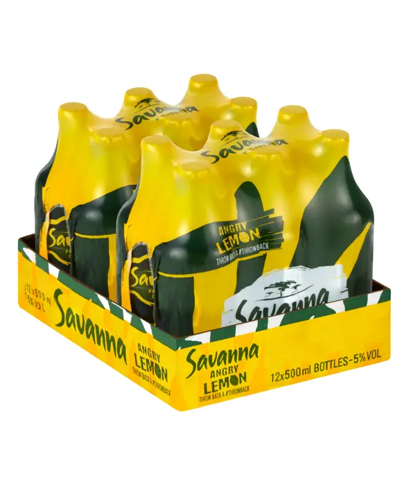 Ultra Liquors - George - SAVANNA ANGRY LEMON HALF LITRE 500ML x 12