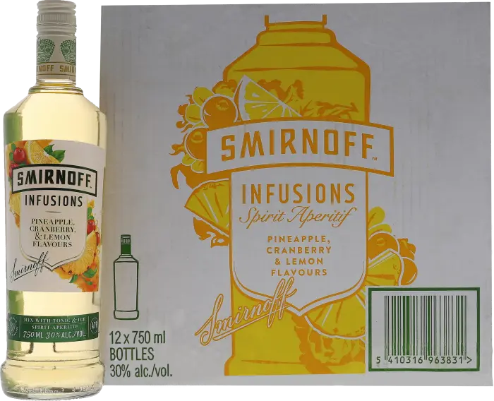 Picture of SMIRNOFF P/APPLE & CRANBERRY & LEMON 750ML x 12